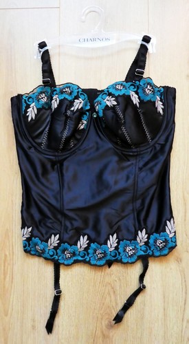 Charnos eden black - 'eden', black/emerald