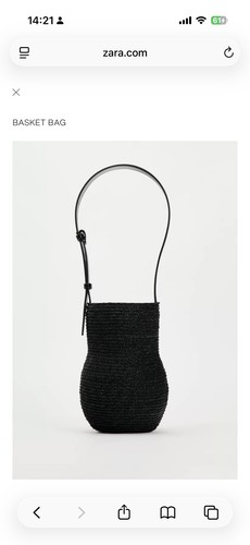 Zara basket bag black medium - zara,