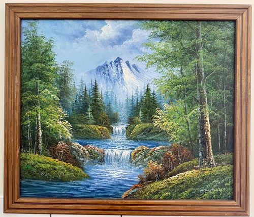 Large framed mountain - framed,