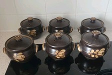 6 Denby Soup Bowls With Lids