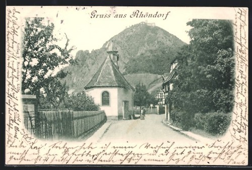 Postcard rhöndorf street - rhöndorf,,