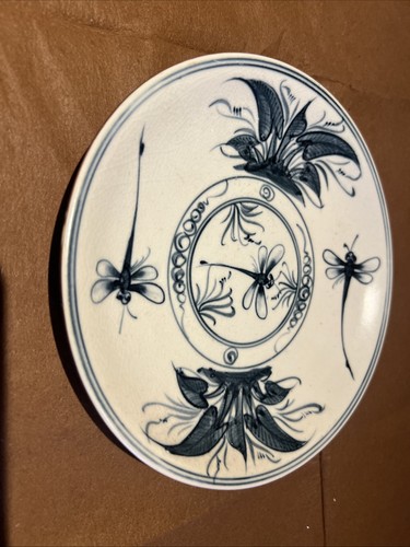 Vintage blue white dragonfly - vintage, &