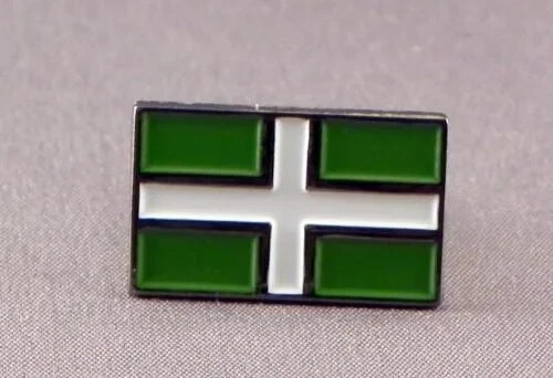 Devon flag pin badge - ., green