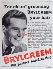 BRYLCREEM Men's Hair Cream ADVERT #15 Small Vintage 1951 Print 670/197