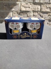 Don Julio Tequila Skull SHOT GLASSES  Day of the Dead Floral Limited Edition NEW