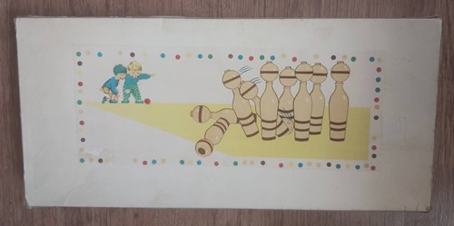 Vintage wooden skittles set - wooden,
