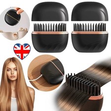 Hair Straightener Brush Rechargeable&Cordless Mini Hair Straightener Combs