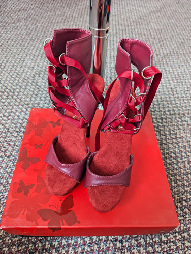 Pleaser del600 burgundy - del600-14,