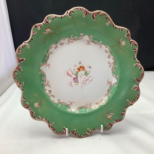 Antique dessert plate wood - antique,