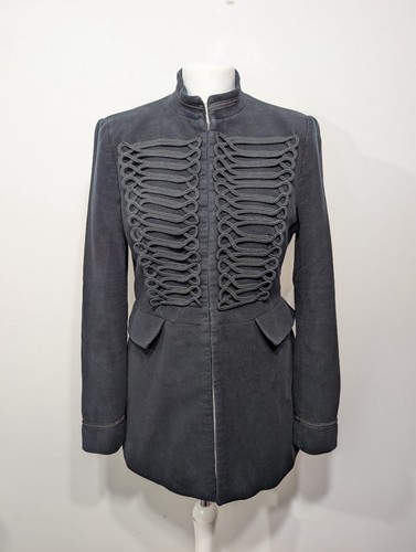 Zara black velvet military - zara,