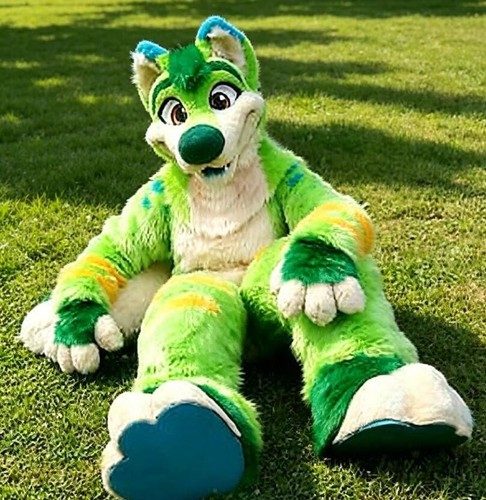 Long fur husky - fox, mascot
