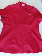 Ladies Tunic Proluxe Size 24 Salon Wear Red 18614