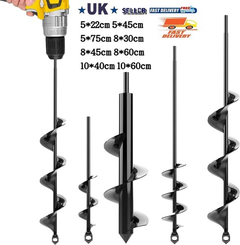 Auger spiral drill bit fence - auger,