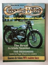 Classic Bike Magazine January 1982 #36 Cover 500 Triumph Trophy 295C