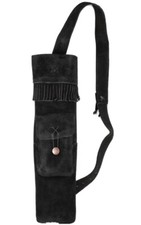 BUCK TRAIL BAYOU TRADITIONAL BACK QUIVER 47cm SUEDE BLACK. New. Free Postage