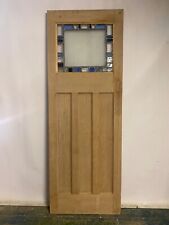 ASG 10b (27 1/2 x 77) Old Original 1930's Stained Glass Internal Pine Door