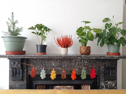 Handmade crochet oak leaves - handmade,