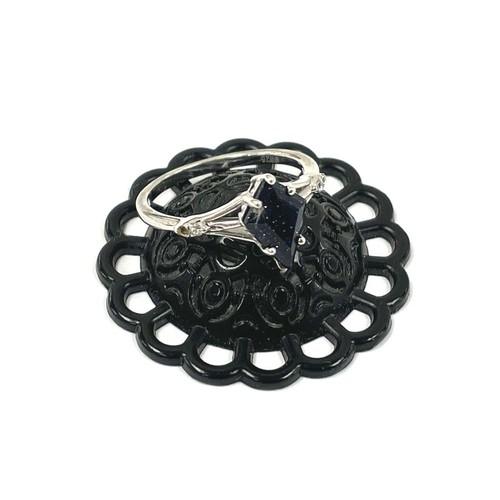 Sterling silver kite cut - cut, blue