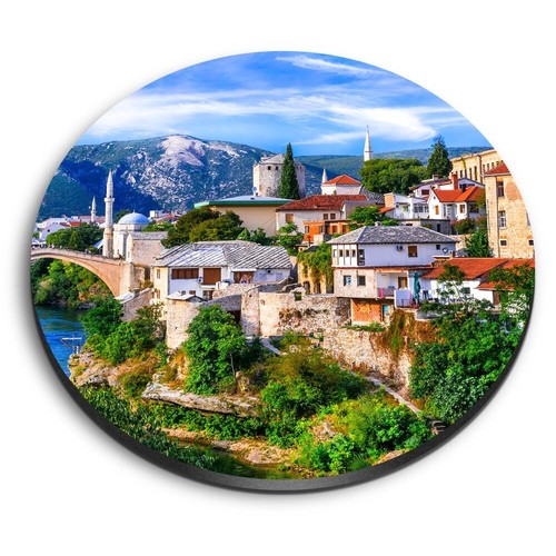 Round fridge mdf magnet - round,
