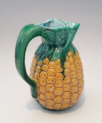 Majolica pineapple jug stamped - majolica,