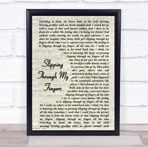 Slipping through fingers - slipping, my