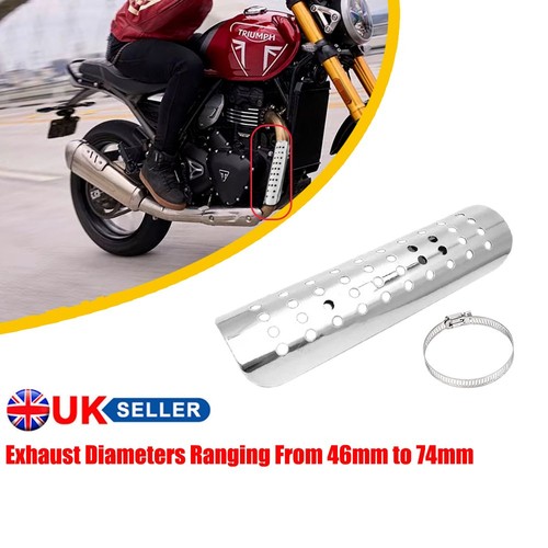 Silver exhaust muffler pipe - silver,