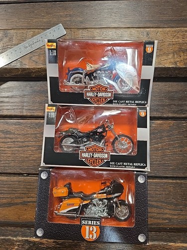 3lot maisto harley davidson - maisto, harley-davidson