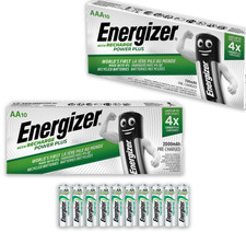 10x Energizer AA 2000MAH AAA 700MAH Rechargeable Power Plus Batteries NiMH Pre