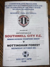 Southwell City V Nottingham Forest Friendly 2001