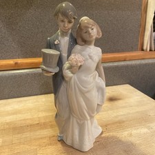 LLADRO ~ WEDDING BELLS ~ Bride & Groom #6164 – Excellent Condition 