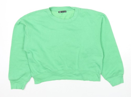Zara womens green - green, cotton
