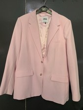 Zara Baby Pink Blazer 2 Buttons Blazer Jacket Size Meduim