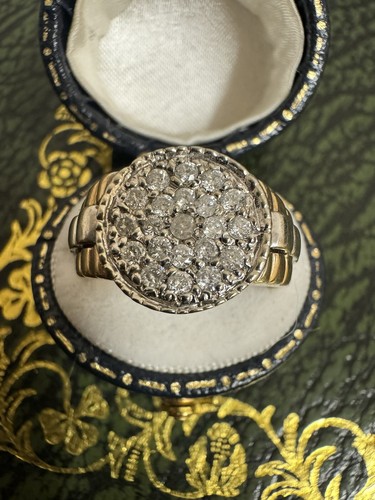Rolex style 9ct gold - style, diamond