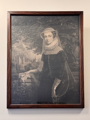 Mary queen scots engraving - mary,