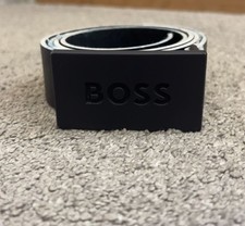 Boys Navy BOSS belt (90cm)