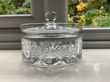BRIERLEY Lead Crystal  Lidded Dish Bonbon Dish Trinkets jewellery  VINTAGE