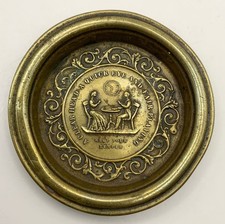 Brass Card Player Ashtray, Vintage “A clear head, a quick eye and fair play”