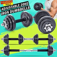 Cast Iron 20kg Dumbbell Set