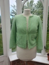 Zara light green Fringe crop