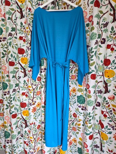 Teal blue plain - blue, kimono
