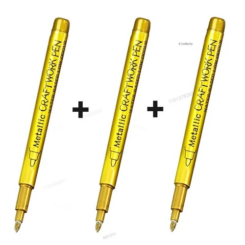 3pcs brush metallic marker - 3pcs,