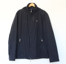 Gant The Midlength Jacket Mens Size Large Navy Blue Windbreaker Coat Hooded