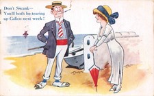 OLD COMIC  POSTCARD SEASIDE NO