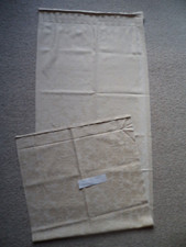 Cream Beige Reversible Damask Fabric Remnant 25.5" Wide X 78" Long Leaf Pattern