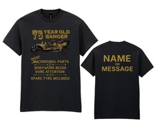Mens 78th Birthday T-Shirt - Personalised Name Message - 78 Year Old Banger Car