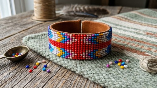 Native american style beaded - native,