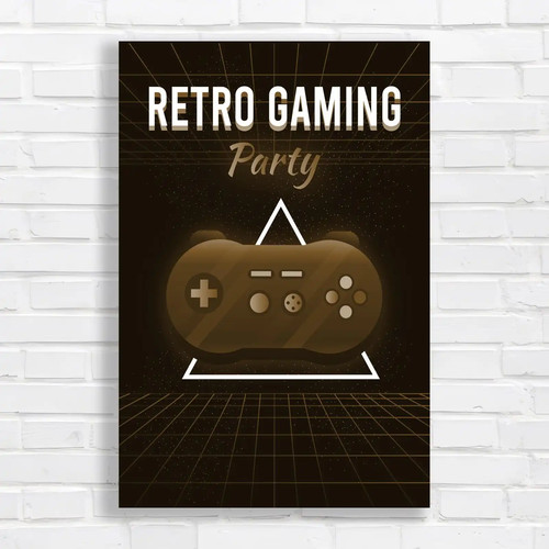 Retro gaming party sepia - retro,