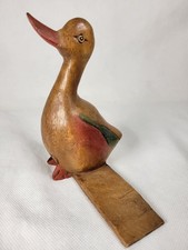 Wooden Duck Doorstop Duck Door Wedge Door Stopper Rustic Vintage Rare Prop