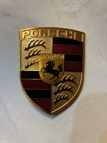 Porsche crest car emblem - emblem, gold