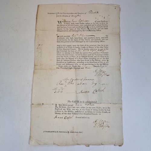 Antique military document - antique,